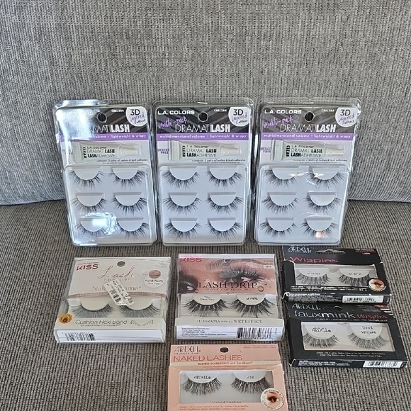 L.A. Colors Other - L.A. Colors Drama Lash, Kiss, And Ardell  Eyelash Collection, New, 8 Packs.